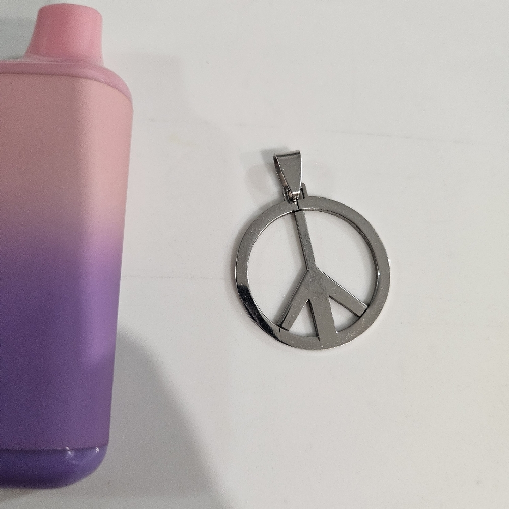 Peace Necklace Sterling Silver Peace Pendant Neck… - image 6